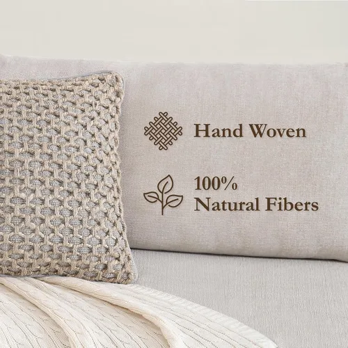 Miniatura 4 de Boho Living Jada - 2 fundas de almohada decorativas, relleno de almohada no incluido, diseño tejido de primera calidad, decoración de sala de estar