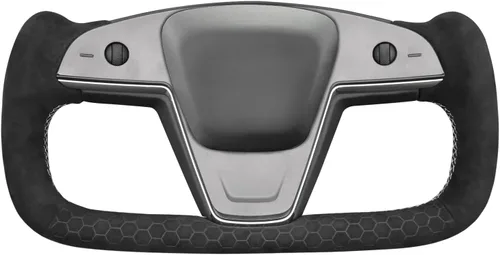 Miniatura 37 de MEWANT Funda para volante de automóvil de piel sintética cosida a mano para Tesla Yoke Model S Plaid 2021-2023/Model X 2021-2023, accesorios