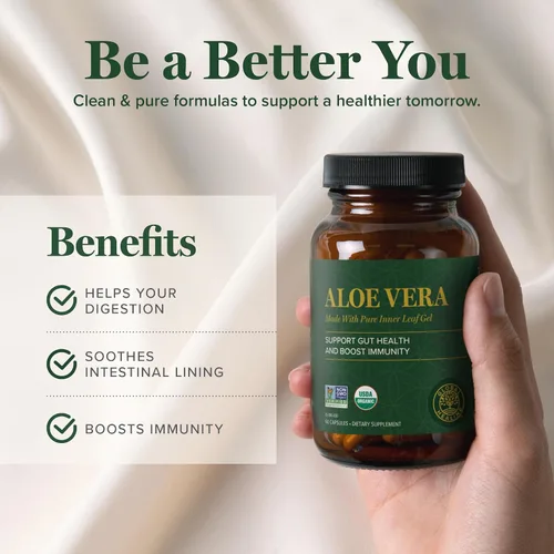 Miniatura 4 de Global Healing Aloe Vera - Suplemento orgánico bio-activo de hojas - Fórmula concentrada de 200 veces con la mayor concentración de acemanano