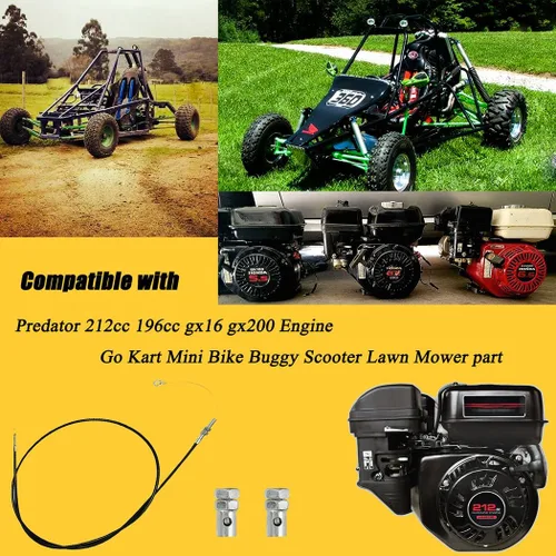 Miniatura 5 de Cable acelerador mejorado universal de 71 pulgadas para Go Kart Predator 212 cc Motor GX160 GX200 196cc 5.5hp 6.5hp Manco 8252-1390 ASW Go Cart