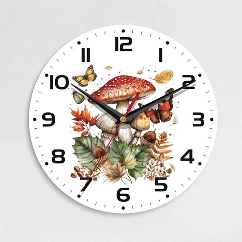 Miniatura 8 de Reloj de pared, 10 pulgadas, silencioso, sin tictac, decoración de cocina para el hogar, funciona con pilas, para baño, dormitorio, sala de estar