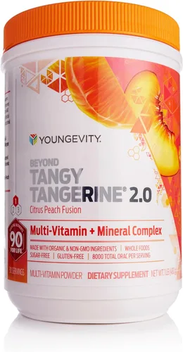 Miniatura 8 de Youngevity Beyond Tangy Tangerine 2.0 Citrus Peach Ultimate Complejo multivitamínico y mineral, hecho con alimentos naturales y integrales, 8,000