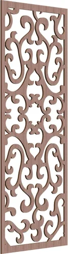 Miniatura 126 de Smithfield Paneles de pared decorativos de madera con calado, 13 3/8 pulgadas de ancho x 34 3/8 pulgadas de alto x 3/8 de alto, roble rojo rojo