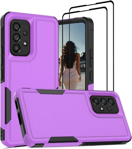 Miniatura 137 de Jeylly Compatible con Samsung Galaxy A22 5G Funda, Funda Samsung A22 5G con 2pcs protectores de pantalla de vidrio templado