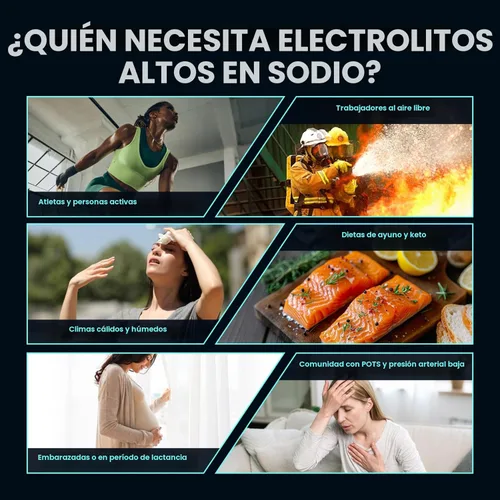 Miniatura 4 de Venture Pal Paquete de electrolitos en polvo sin azúcar con alto contenido de sodio, paquetes de hidratación cero calorías con vitamina, sodio