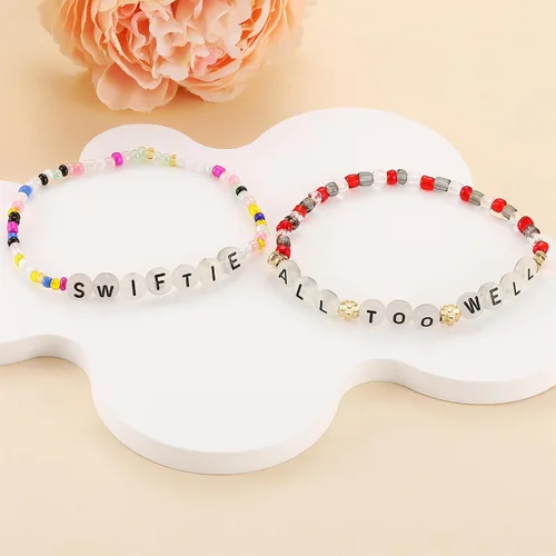 Miniatura 5 de HSWYFCJY Pulsera de título de canción de álbum para mujer, pulseras inspiradas en TS para amantes de la música, regalos para fanáticos del cantante