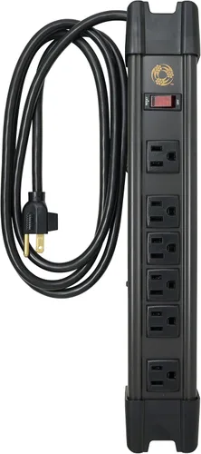 Miniatura 11 de Southwire Regleta de alimentación montable, 20 amperios, enchufe y receptáculo NEMA 5-20, 6 tomacorrientes, todo de metal para uso en garaje y Negro