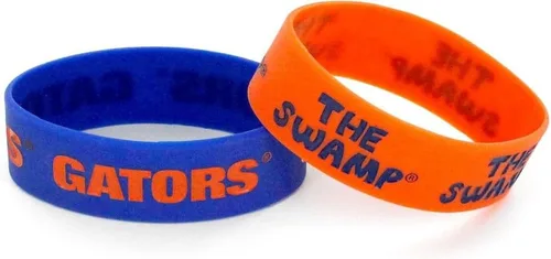 Miniatura 11 de aminco NCAA - Juego de pulseras de goma de silicona unisex para adultos, paquete de 2
