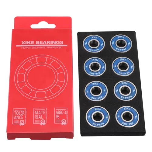 Miniatura 4 de XIKE 8 Pcs Black 608-2RS Skateboard Bearings 8x22x7mm, High Speed Smooth and Durable, Replace for Longboards, Inline Skates, Roller skates, Ice
