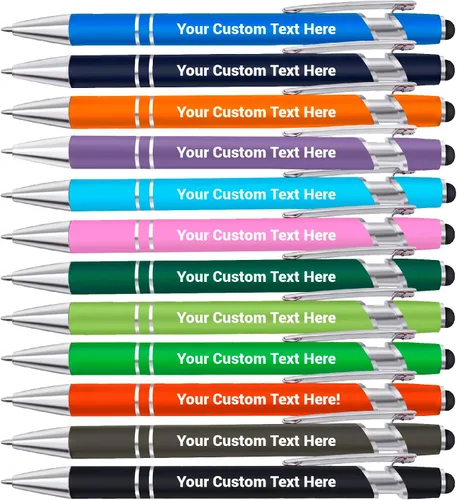 Bolígrafos personalizados, bolígrafo grabador de negocios personalizados, bolígrafos personalizados con nombre, lápices capacitivos para pantallas