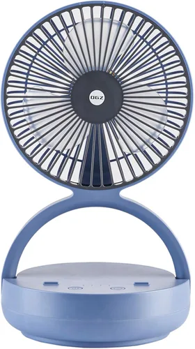 Miniatura 7 de OGZ Ventilador portátil inalámbrico para viajes con temporizador remoto, ventilador de escritorio pequeño de 7 pulgadas con luz nocturna LED