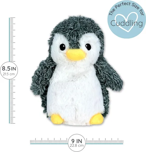 Miniatura 5 de Peppy Penguin - Animal de peluche con peso y apto para microondas – Peluche térmico para calidez – Juguete lindo, suave y acogedor para adultos