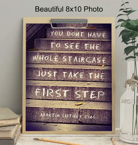 Miniatura 3 de Martin Luther King, MLK, Arte de Pared con Cita Motivacional - Póster Inspiracional, Imagen - Excelente Decoración para el Hogar u Oficina o Regalo