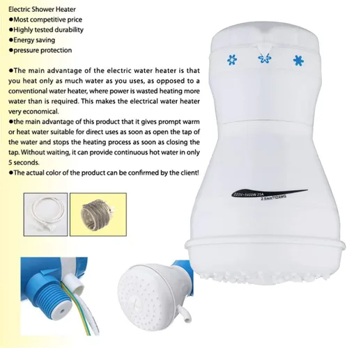 Miniatura 4 de Calentador de agua instantáneo 5400W 110V Calentador de ducha eléctrico Grifo caliente instantáneo Calentador de agua de baño Calentador de agua
