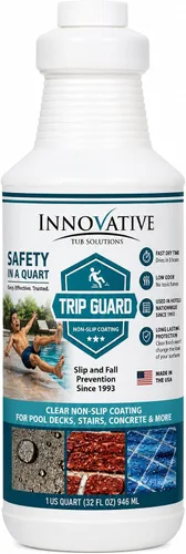 Trip Guard - Tratamiento antideslizante transparente para suelo - Agarre para piedra y azulejos, 32 onzas | 32 fl oz liquid sealer, clear textured