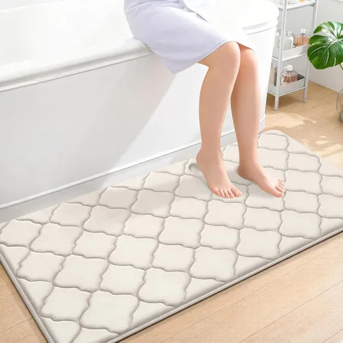 Miniatura 229 de OLANLY Alfombra de Baño de Espuma Viscoelástica de 24 x 16 pulgadas, Ultra Suave y Absorbente, Alfombras de Baño Antideslizantes, Cómodas, Lavables
