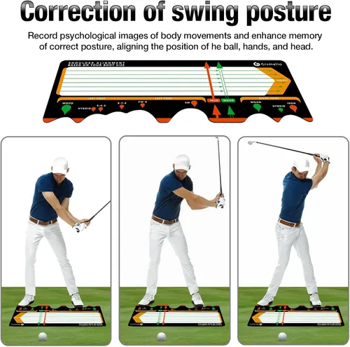 Miniatura 3 de Alfombrilla de entrenamiento de golf para principiantes Asistencia de postura y corrector de postura de nivel básico con ayuda de entrenamiento