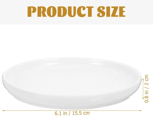 Miniatura 6 de Kichvoe Bandeja de cerámica para tartas, plato redondo de postre de 6.10 pulgadas, plato de servicio de alimentos para aperitivos, frutas, galletas