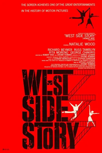 West Side Story Poster 1961 - Póster vintage de cine para decoración de habitación, póster de 12 x 18 pulgadas