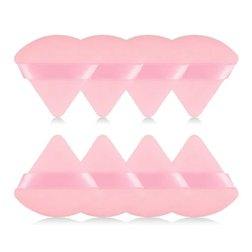 Miniatura 13 de 8 piezas Esponja para polvo de cara en forma de triángulo, suave y aterciopelada, para polvo suelto, polvo corporal, esponja de maquillaje