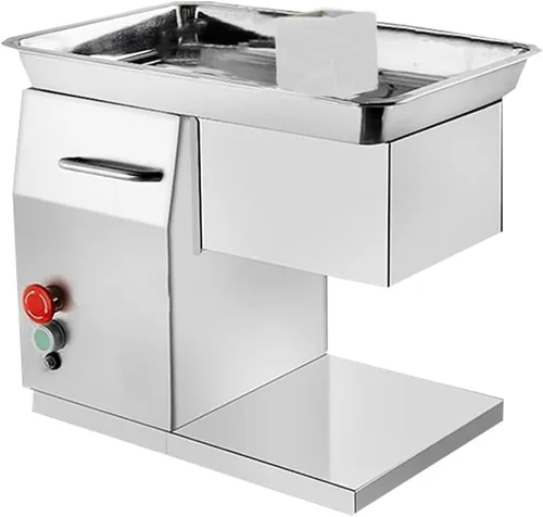 Cortadora de carne de 0.118 in Máquina cortadora de carne comercial Cortadora de carne para restaurante de cocina Acero inoxidable 550lb/h QX Tipo