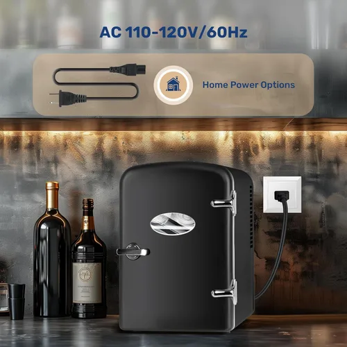 Miniatura 7 de InfiniPower Mini Refrigerador con Ventana de Observación, 4 Litros/6 Latas Refrigerador Portátil Calentador y Enfriador Personal, Interior-Exterior