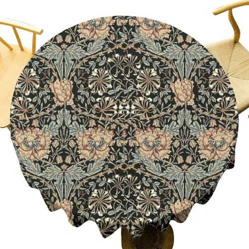 Miniatura 225 de Mantel Floral Retro de Pájaros, Diseño Original Bohemio William Morris Estampado Cubierta de Mesa para Hogar Picnic Fiesta Comedor Cocina William