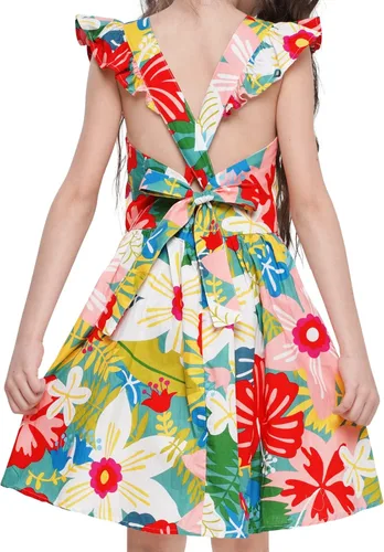 Miniatura 25 de Vestido de verano para niña, de algodón, con diseño floral
