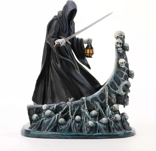 Miniatura 2 de Veronese Design Escultura de resina pintada a mano, 7 7/8 pulgadas de alto, diseño de mensajero oscuro y el ferry de la maldita estatua de la parca