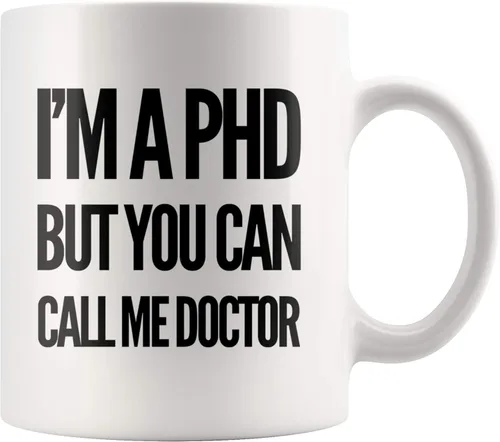 Miniatura 8 de I'm A PHD But You Can Call Me Doctor PhD Regalos de graduación Dr. Regalos de Dr. Taza de cerámica de 11 oz Negro 11 oz
