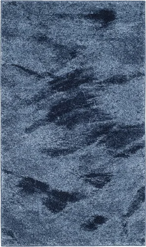 Miniatura 21 de SAFAVIEH Retro Collection - Alfombra de área de 2 x 3 pies, azul claro y azul, no desprende pelusa y fácil de limpiar, ideal para sala de estar