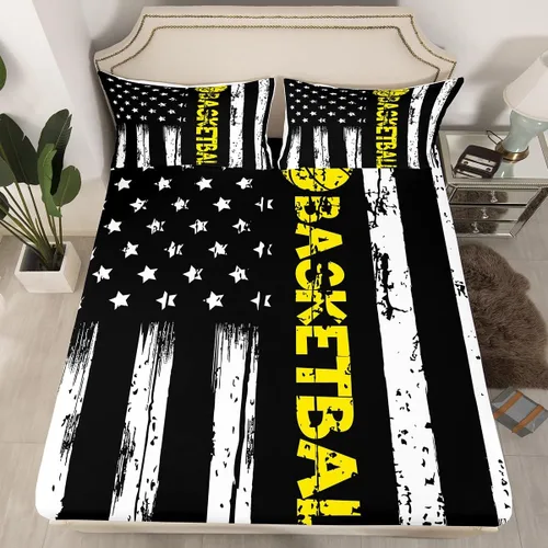 Miniatura 13 de Erosebridal Graffiti Rugby Ball Sheets for Boys Girls Colorful Rugby Helmet Fitted Sheet,Sports Kids Bedding Sets Football Game Bed Sets Twin 2 Piece