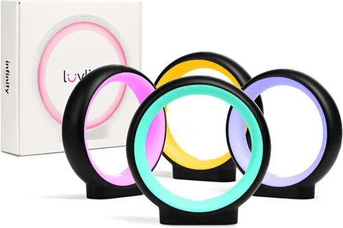 Miniatura 14 de LuvLink Infinity Voice v2 Send Sounds & Color - Lámpara de amistad galardonada (juego de dos, blanco)
