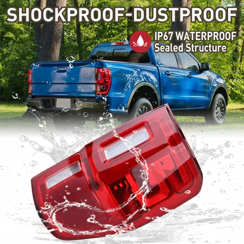 Miniatura 5 de Conjunto de Lámpara Trasera LED de Luz Trasera con Punto Ciego (Módulo NO Incluido) Compatible con Ford Ranger 2019-2023 Lado Derecho del Pasajero
