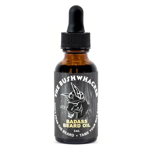 Badass Beard Care Aceite para Barba para Hombres - Aroma The Bushwhacker 1 oz - Ingredientes Completamente Naturales Mantienen la Barba y el Bigote