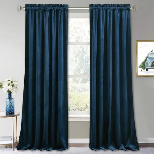 Miniatura 82 de RYB HOME Cortinas de terciopelo verde oliva de 72 pulgadas de largo, cortinas opacas con aislamiento térmico, tratamiento de ventana, decoración