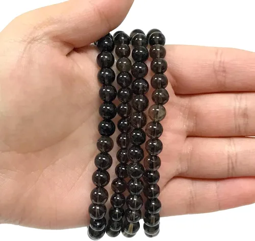 Miniatura 191 de Gem Avenue Handmade Round Bead Stretch Bracelet Unisex Natural Stone Beaded Jewelry for Men & Women, Elastic Wristband for Daily Wear