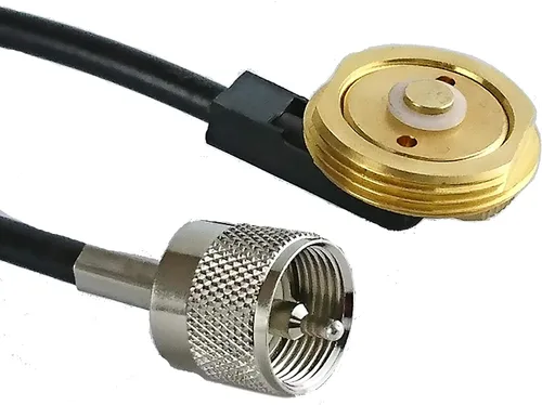 Miniatura 7 de Soporte de antena NMO de latón macizo con conector UHF macho PL259 cable coaxial RG58/U de 10 pies para antena celular Ham UHF VHF CB