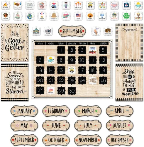 Miniatura 6 de Creative Teaching Press Bold & Bright - Juego de calendario, tablón de anuncios CTP y exhibición para el aula, 67 piezas