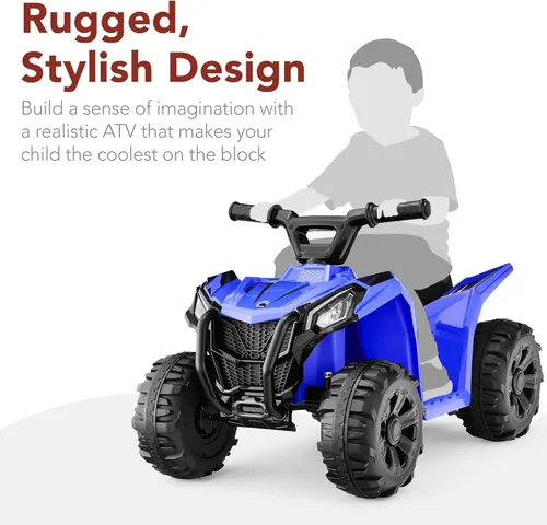 Miniatura 3 de Best Choice Products - Vehículo de juguete para niños de 6 V, cuadriciclo de 4 ruedas, cuatrimoto ATV con velocidad máxima de 2.9 km/h, neumáticos