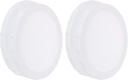 Miniatura 8 de PATIKIL Paneles de lienzos de pintura para pintura, paquete de 4 paneles redondos de madera de 12 x 12 pulgadas, paneles de arte en blanco estirados
