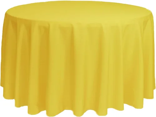 Miniatura 72 de YOUR CHAIR COVERS - Mantel redondo de poliéster prémium de 120 pulgadas - Mantel de lino color champán para mesas redondas estándar