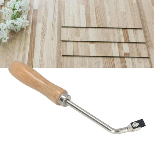 Miniatura 3 de Groover Beech, cuchillo ranurado de madera de acero para ranurado de madera para piso de plástico de PVC, cuarto de luna plana con moldura
