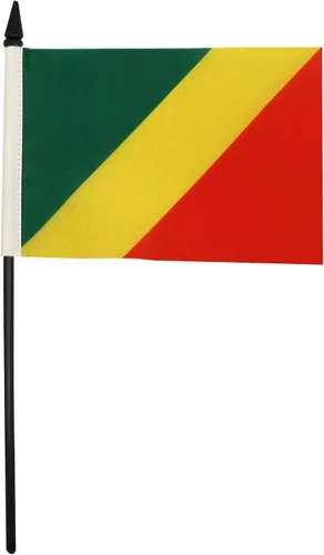 Miniatura 223 de AZ FLAG Sierra Leone Bandera de mesa 5'' x 8'' - Bandera de escritorio de Sierra Leona 21 x 14 cm - Bastón y base de plástico negro