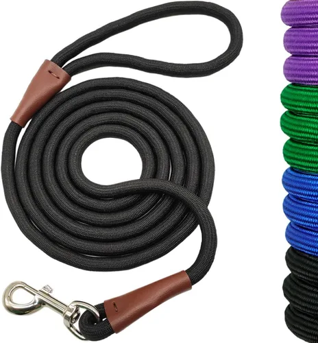 Correa de cuerda para perro de 6/8/10 pies, correa clásica de 1/2 pulgada, cuerda de nailon fuerte para perros medianos y grandes, entrenamiento al