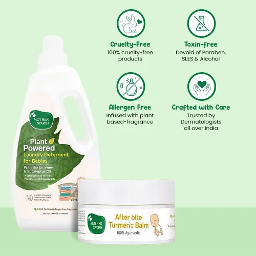 Miniatura 5 de Mother Sparsh Detergente líquido para ropa de bebé (1Ltr+25gms)