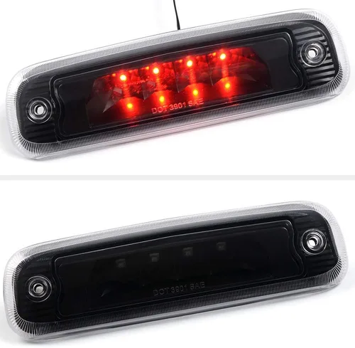 Miniatura 6 de PIT66 3ª luz de freno LED, compatible con Jeep Cherokee 97-01, luces traseras de carga para techo trasero, lente transparente, carcasa negra 99-04
