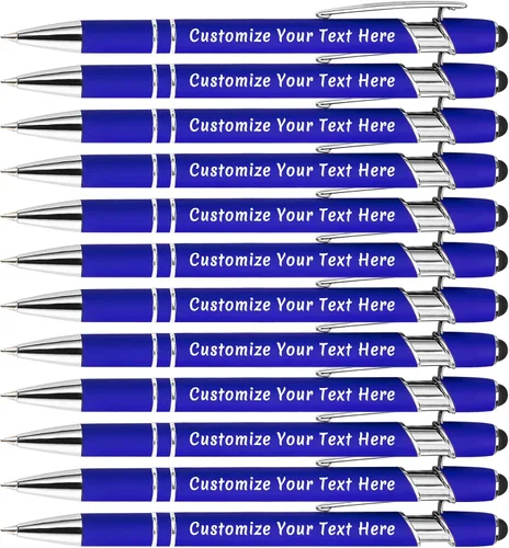 Miniatura 28 de Aolun 108 bolígrafos personalizados al por mayor con stylus grabado, bolígrafos personalizados, metal suave al tacto, grabado de nombre, logotipo