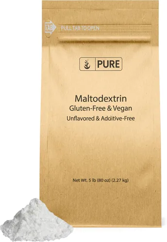 Miniatura 2 de PURE ORIGINAL INGREDIENTS Paquete de maltodextrina y carbonato de calcio, 5 libras cada uno, conservantes de alimentos, grado alimenticio