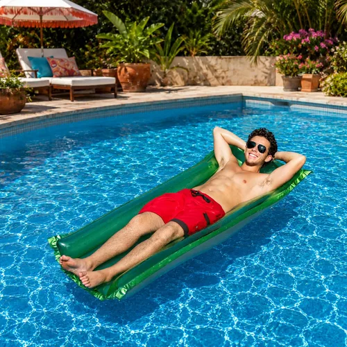 Miniatura 3 de Flotador De Piscina Reflectante Inflable De Sol Tanner - 72" - Verde